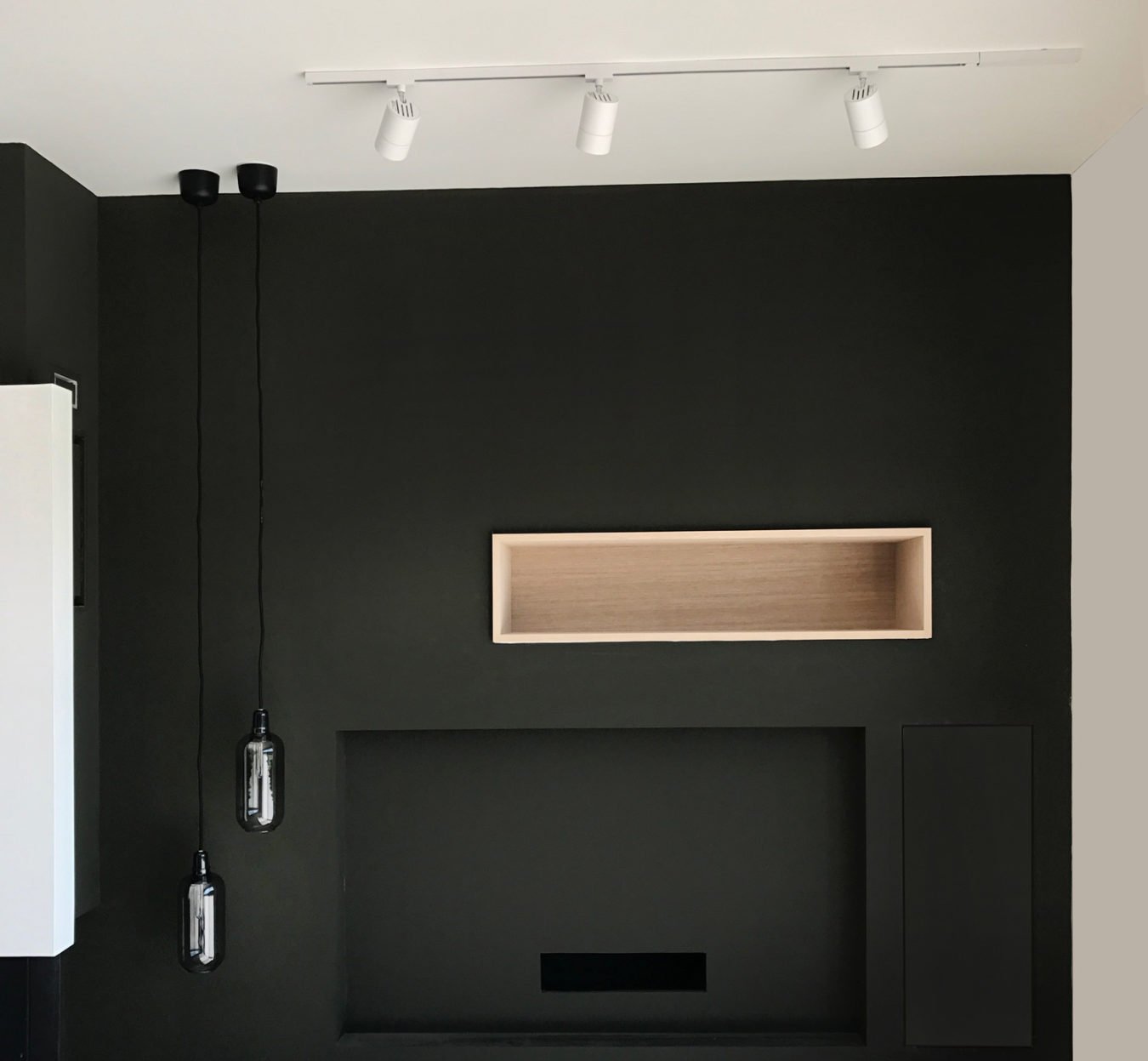 Anouck Charbonnier - Vue 3D - réalisation maison complète - vue séjour avec cheminée - Salvagny